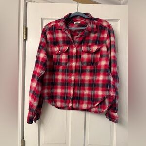 Womens Dylan Plaid Flannel Button-Down Western Shirt